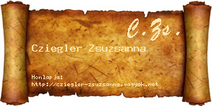 Cziegler Zsuzsanna névjegykártya