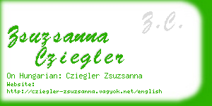 zsuzsanna cziegler business card